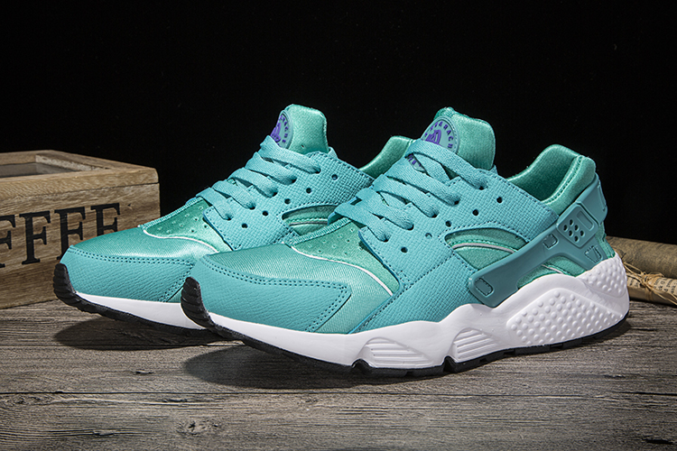 New Women Nike Air Huarache Jade Blue Shoes - Click Image to Close